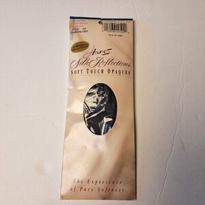 VTG Hanes Silk Reflections CHARCOAL GREY Soft Touch LIGHT Opaque Kneehigh 263